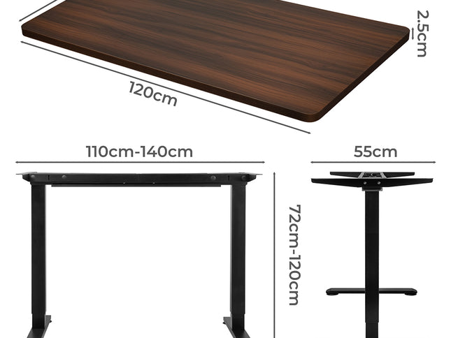 Levede Motorised Standing Desk Adjustable 120cm Walnut 800x 1.5MM-1973193821420392450