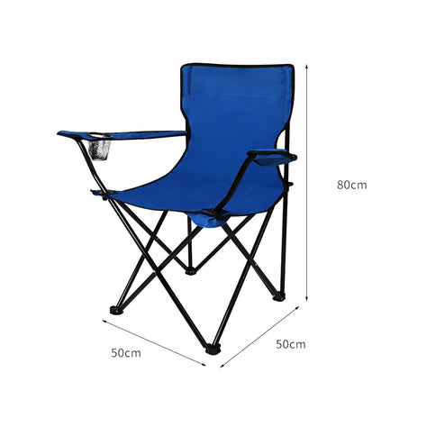 Levede Camping Chairs Folding Portable Blue-1864184446496935938