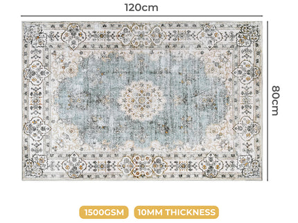 Marlow Floor Rug Short Pile Washable Vintage Carpet Soft Plush Non Slip 80x120-1910112211251105794