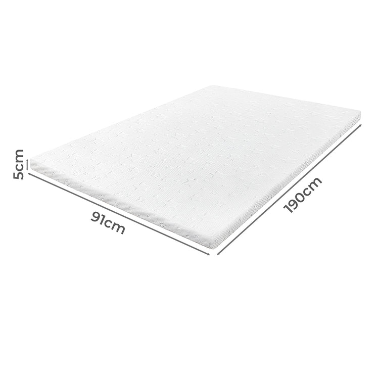 Dreamz Dual-Layer Memory Foam Mattress Topper Single-2017004948327370754