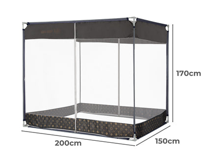 Dreamz Mosquito Bed Nets Foldable Canopy Square Grey-1864184403626954754