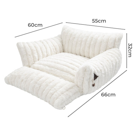 Pawz Cat Bed Extended Soft Plush Lounge Sofa Couch Pet Small Dog Removable Cover-2065254304725471234
