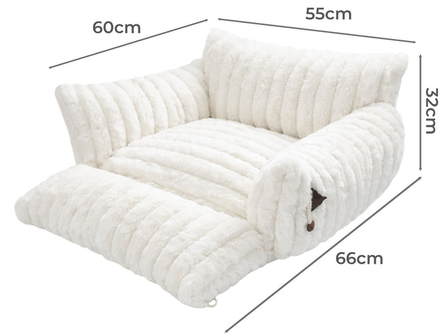 Pawz Cat Bed Extended Soft Plush Lounge Sofa Couch Pet Small Dog Removable Cover-2065254304725471234