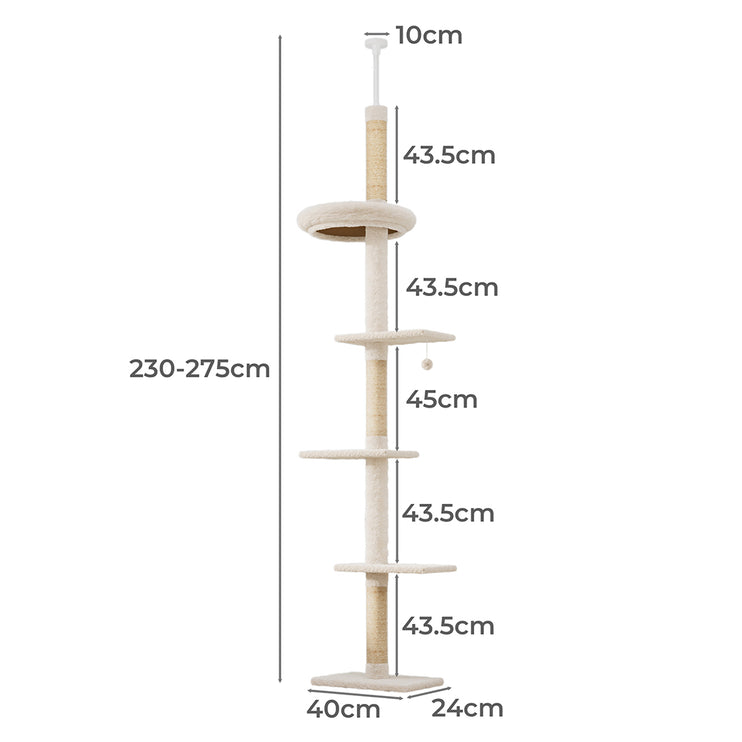 Pawz Cat Tree Tower Scratching Post Scratcher 230-275cm-2006732707702378498