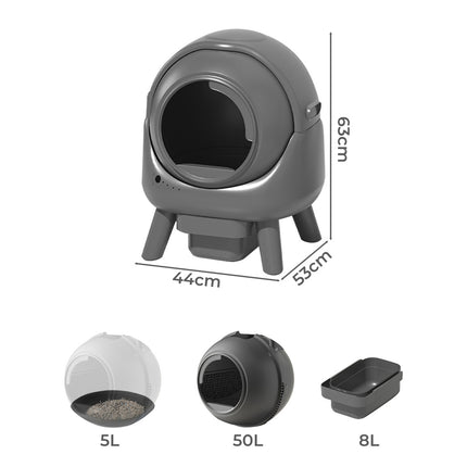 PaWz Smart Self Cleaning Cat Litter Box APP Control-1954802453987856386