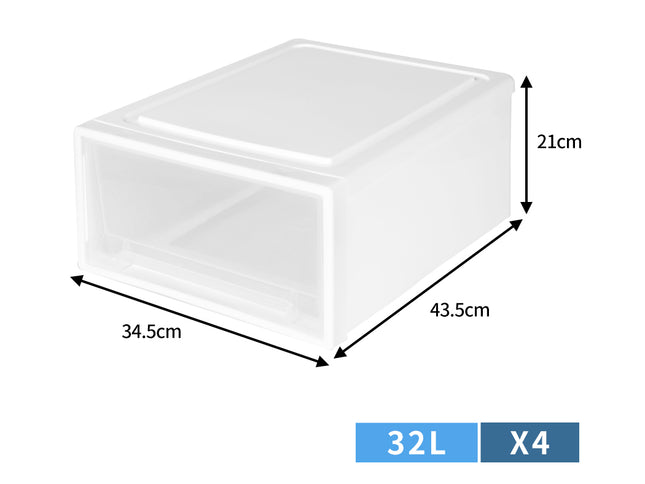 Storage Drawers Large Stackable Containers L 4PK-1973193710548160514