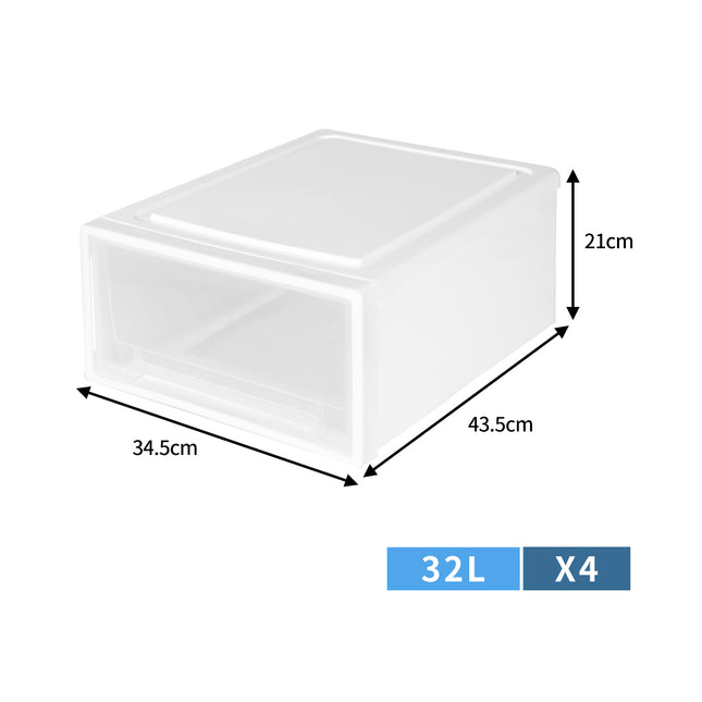 Storage Drawers Large Stackable Containers L 4PK-1973193710548160514