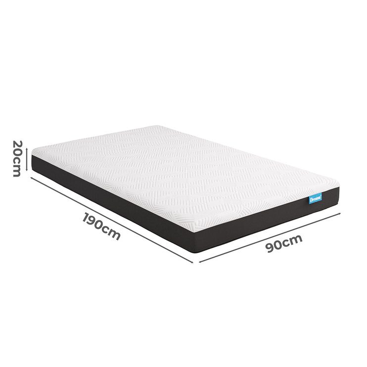 Dreamz Mattress Gel Memory Breathable Single-1975420384106909698