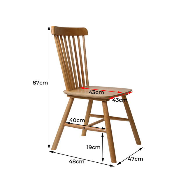 Levede 2x Dining Chairs Kitchen Windor Oak-1975420492055711746