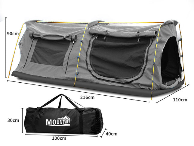 Mountview King Single Swag Camping Swags Grey-1973193759533436930