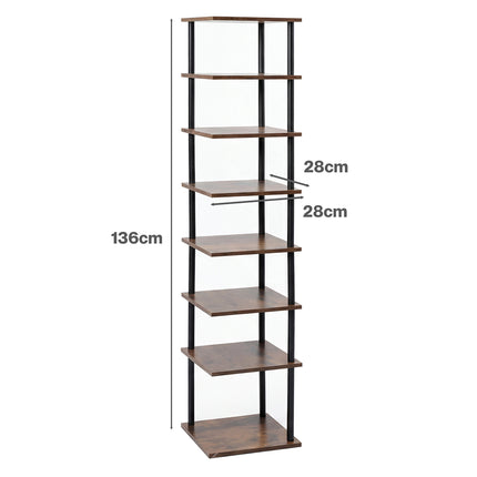 Levede Vertical Shoe Rack 8-Tier Space Saving Narrow Corner Organiser Storage-2050059010870218754