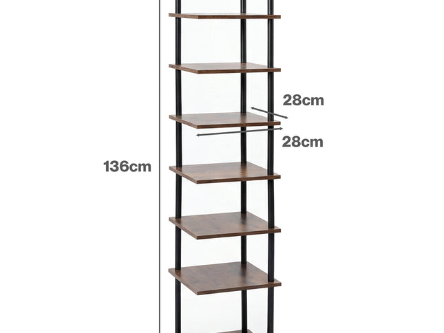 Levede Vertical Shoe Rack 8-Tier Space Saving Narrow Corner Organiser Storage-2050059010870218754