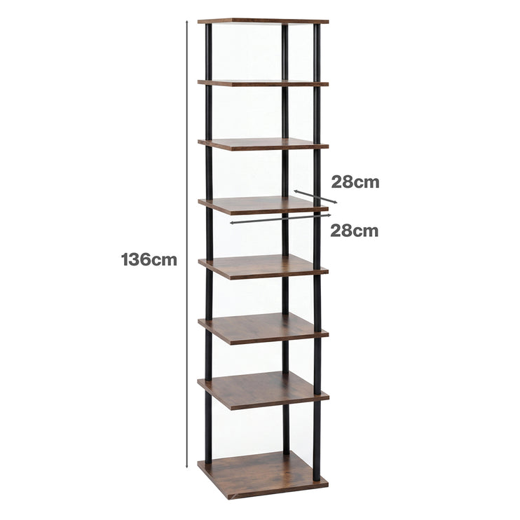 Levede Vertical Shoe Rack 8-Tier Space Saving Narrow Corner Organiser Storage-2050059010870218754
