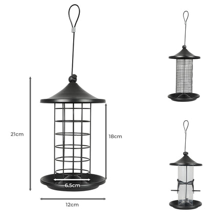 PaWz 3x Bird Feeder Hanging Wild Seed-1973193455240876034