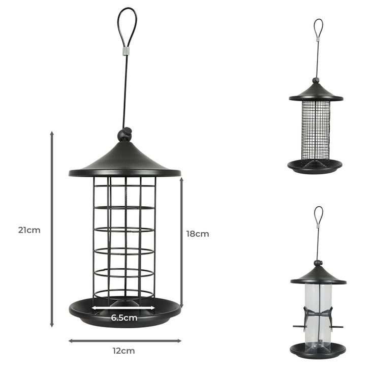 PaWz 3x Bird Feeder Hanging Wild Seed-1973193455240876034