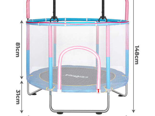 Centra 55" Kids Trampoline Rebounder Pink-1973193528414703618