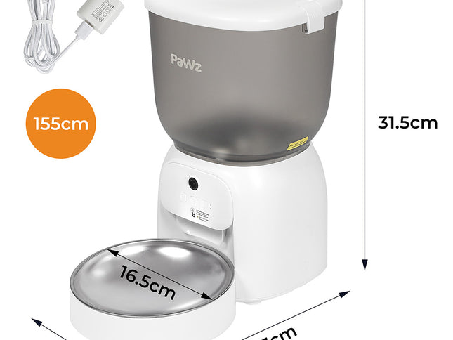 Pawz 4L Auto Pet Feeder Automatic Camera WiFi App-1973193539156316162