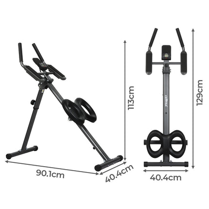 Centra Foldable Adjustment Ab Machine Black-1954802454679916546