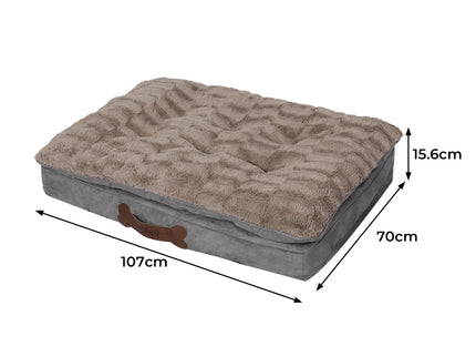 PaWz Dog Calming Bed Pet Cat Removable L Khaki Large-1864184508421640194