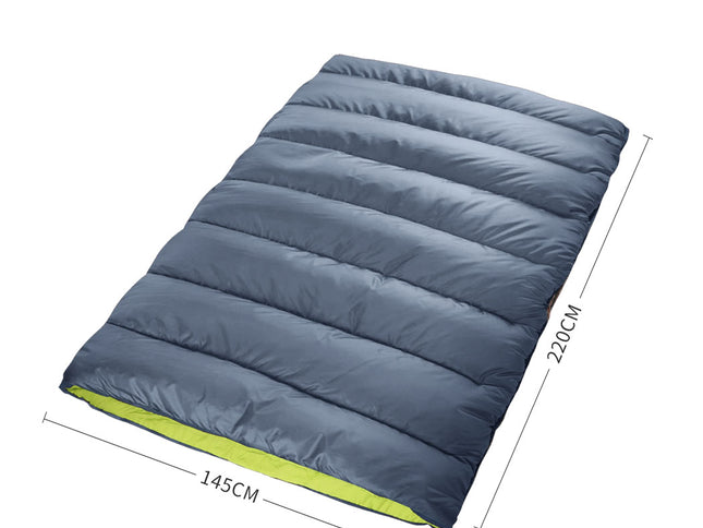 Mountview Double Sleeping Bag Bags Outdoor Grey-1894516812578689026