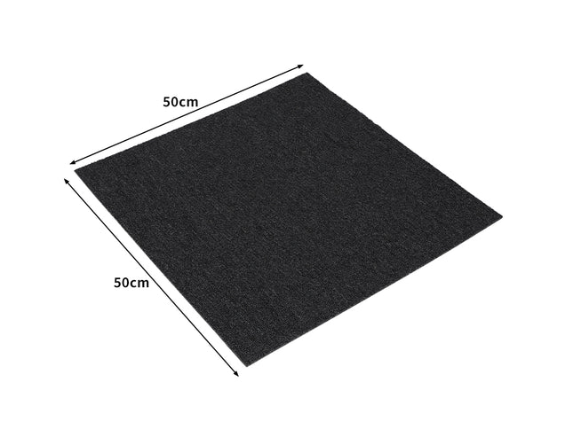 Marlow 20x Carpet Tiles 5m2 Box Heavy Black-1973193859903131650