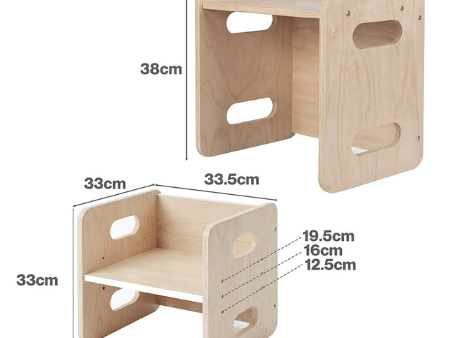 Levede Kids Table and Chair Set Dining Adjustable Toddler Activity Desk Wood-2050056790732836866