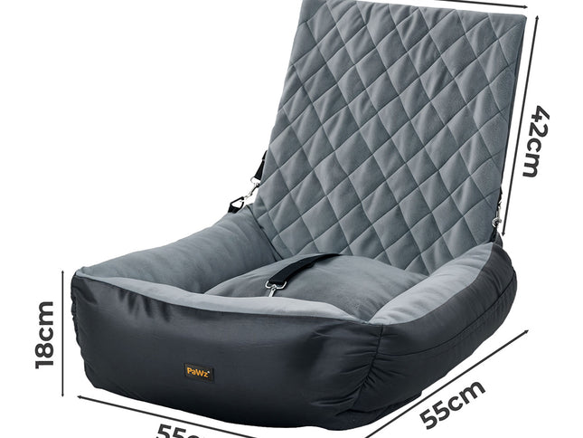 Pawz Pet Car Seat Dog Seat Travel Safety Booster Grey-2011971116188438530
