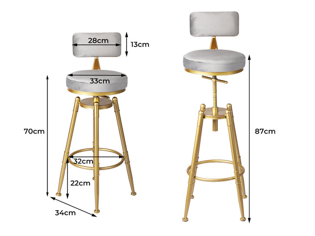 Levede 1x Bar Stools Kitchen Stool Chair-1975420319388798978