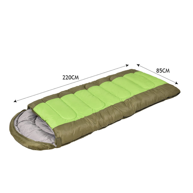 Mountview Sleeping Bag Outdoor Camping Green-1975420418386956290
