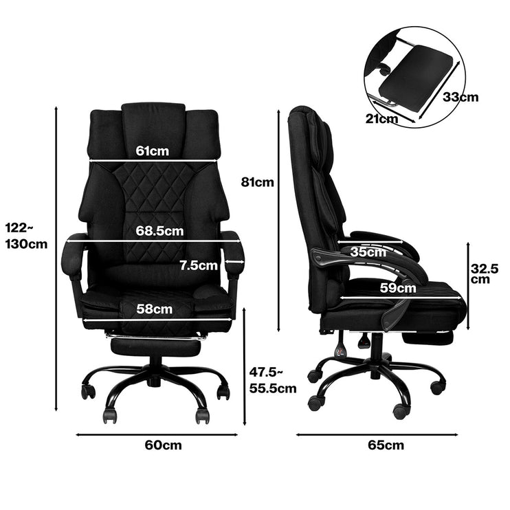 Levede Ergonomic Office Chair Gaming Desk Chair Reclining Footrest Swivel-2065254304310235138