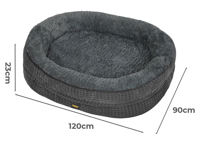 Pawz Orthopedic Plush Dog Bed Soft Washable Pet Bed Grey Cosy Cushion XXL Size-2011971117035687938