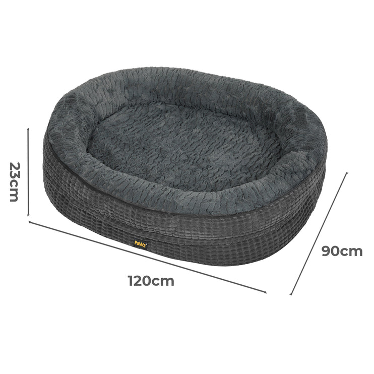 Pawz Orthopedic Plush Dog Bed Soft Washable Pet Bed Grey Cosy Cushion XXL Size-2011971117035687938