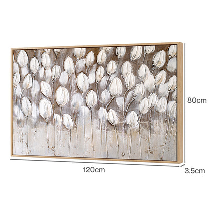 Yezi Modern Floral Canvas Wall Art Large Framed Abstract Painting Decor 80x120cm-2061251859359862786
