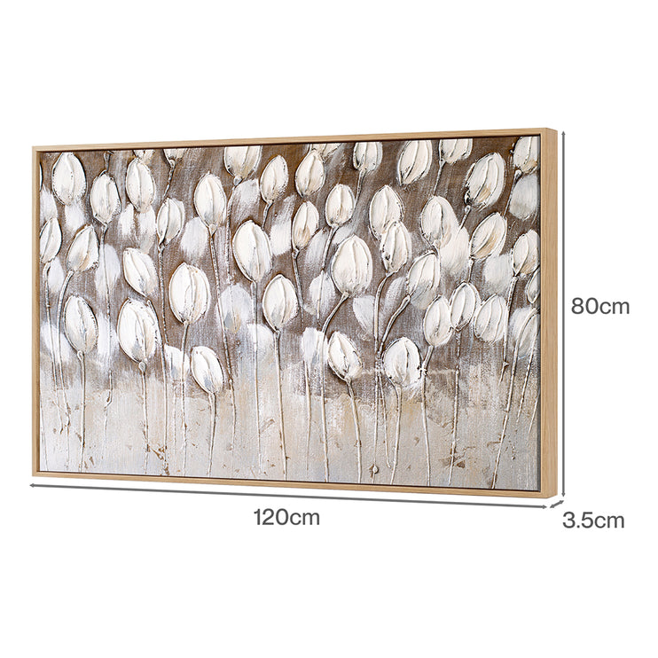 Yezi Modern Floral Canvas Wall Art Large Framed Abstract Painting Decor 80x120cm-2061251859359862786