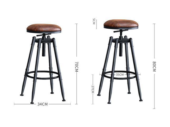 Levede 4x Bar Stools Industrial Kitchen-1973194046151200770