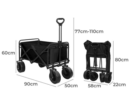 Lambu Garden Camping Trolley Outdoor Black-1864184733001453570