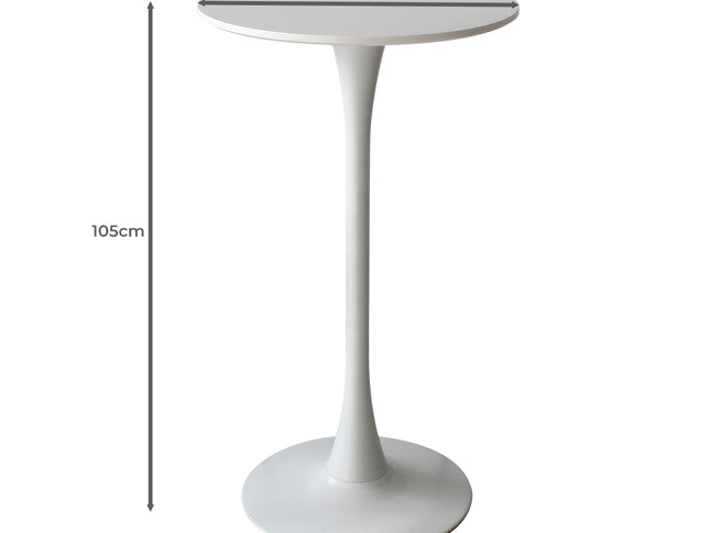 Levede 2x Round Bar Table Pub Tables White-1942353410514882562