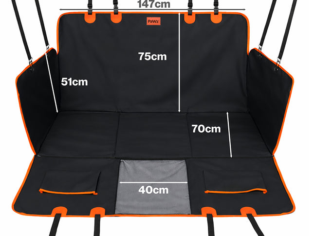 Pawz Dog Car Seat Cover Convertible Pet Back Seat Hammock Protector Waterproof-2029334097507258370