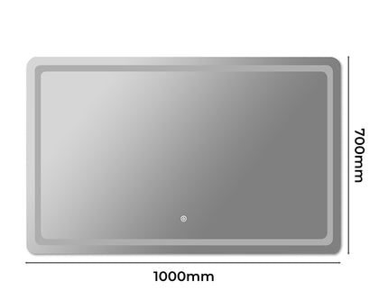 EMITTO LED Wall Mirror Anti-fog Bathroom 100x70cm 70x100-1910112985871945730