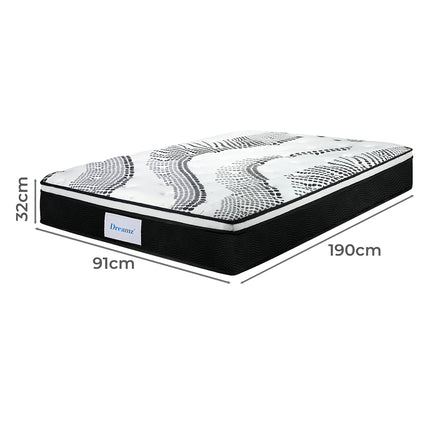 Dreamz 7 Zone Pocket Spring Mattress Medium Firm Single-2006733415365349378