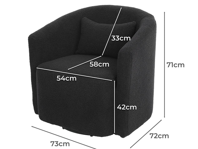 Levede Fleece Rocking Chair-1910112200941506562
