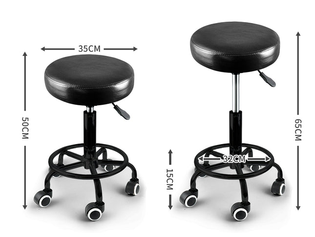 Levede 2x Salon Stool Swivel Bar Stools-2006732742980669442
