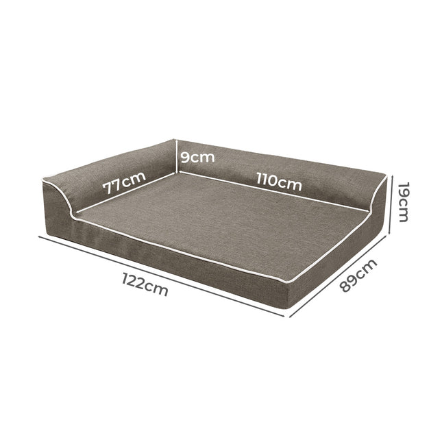 Pawz Orthopedic Dog Bed XXL Coffee-1954802428159332354