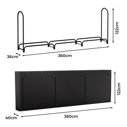 Moyasu Outdoor Firewood Rack Storage with Cover-1975420342855929858