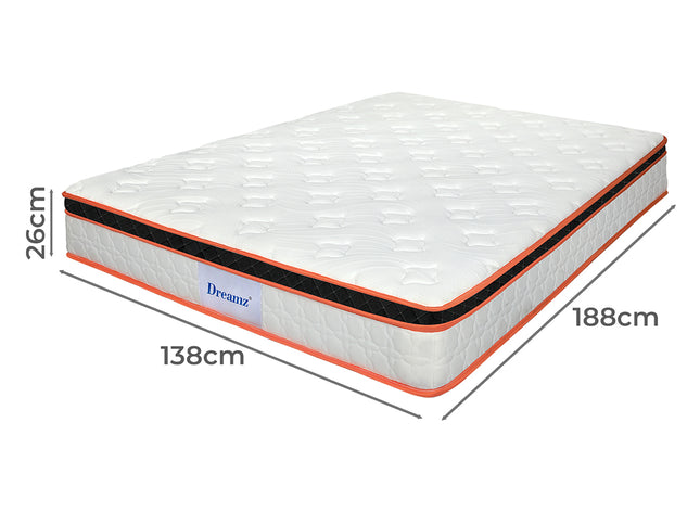 Dreamz 7 Zone Pocket Spring Mattress Medium Firm Double-2006733416439091202
