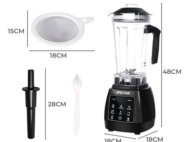 Spector 2L Commercial Blender Mixer Black-1973194013699870722