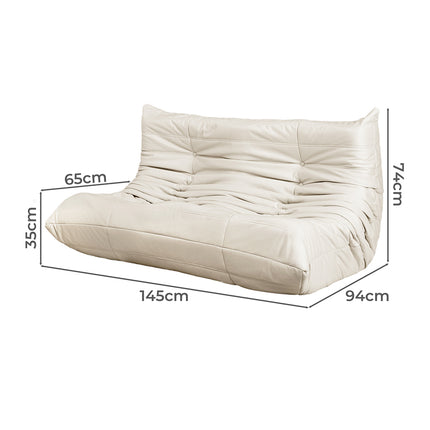 Levede 2 Seaters Floor Sofa Caterpillar Lounge-1975420378822086658