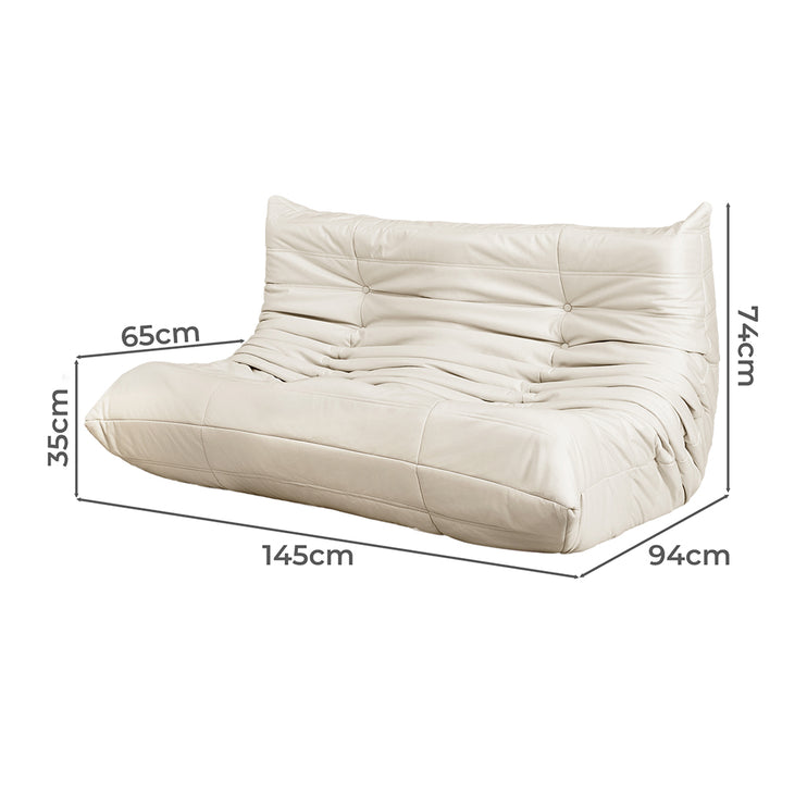 Levede 2 Seaters Floor Sofa Caterpillar Lounge-1975420378822086658