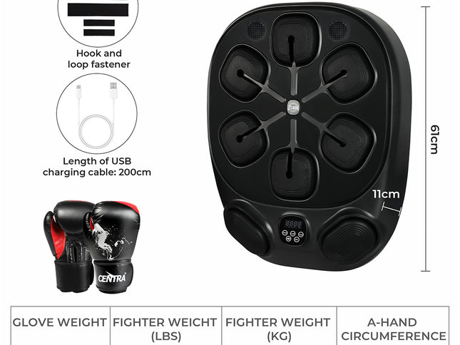 Centra Smart Music Boxing Machine With 12OZ Boxing Glove-1973193543627444226