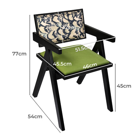 Levede 2X Dining Chair Retro Backrest Chair-1910112273951756290